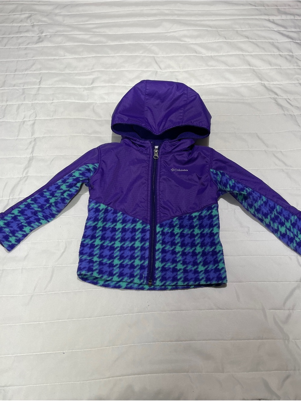 Columbia Purple & Teal Kids Hooded Jacket